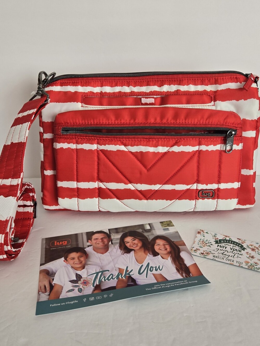 Lug STRETCH LE Red Nylon Crossbody Bag NWT